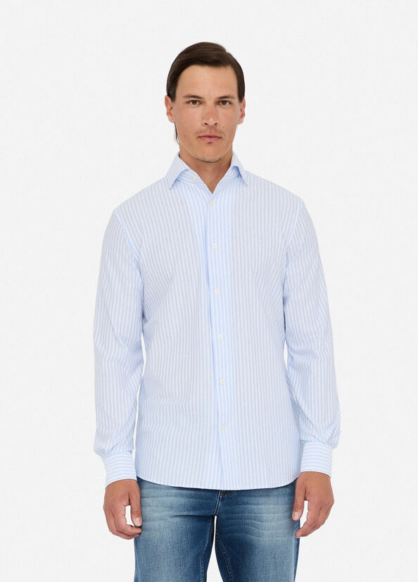 Camicia in cotone a righe