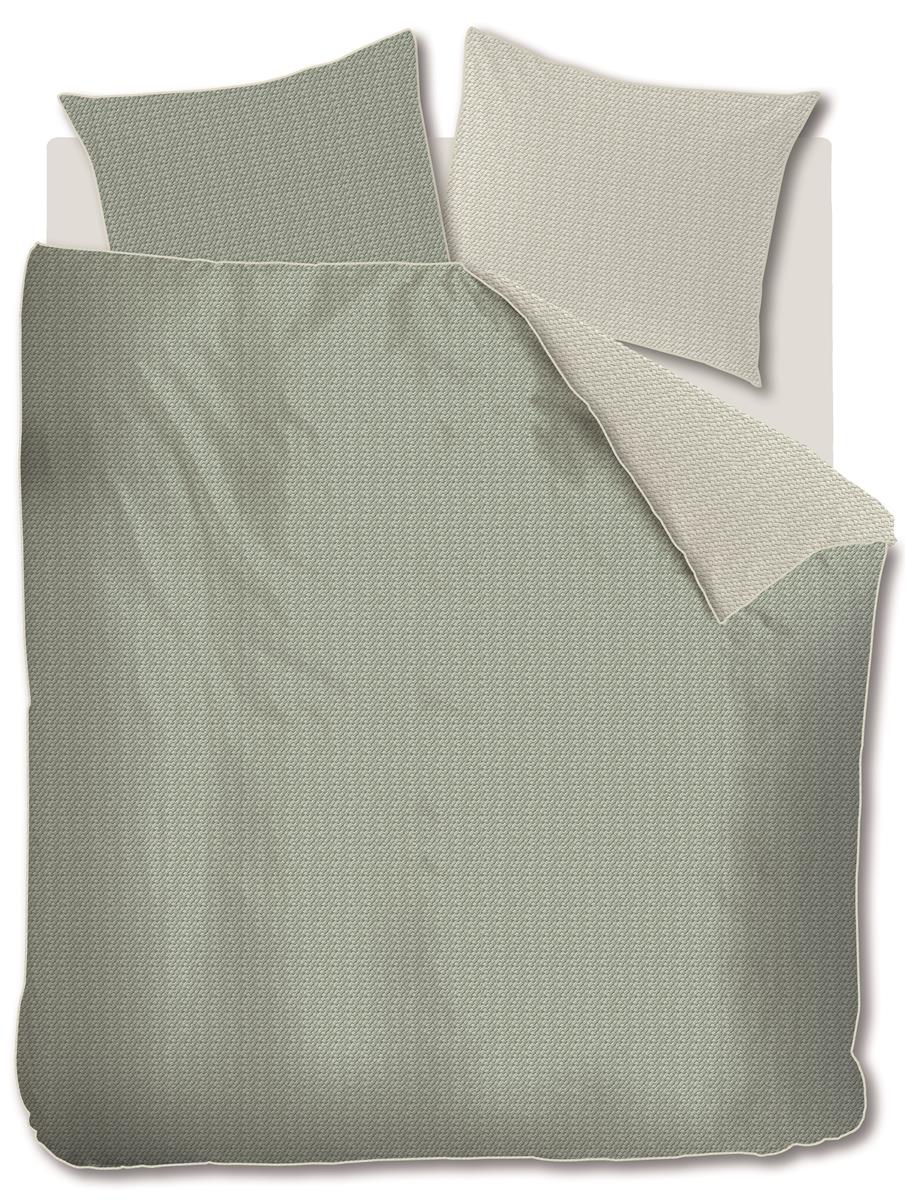 Riviera Maison dekbedovertrek Bambu - 200x200/220 cm - grijsgroen