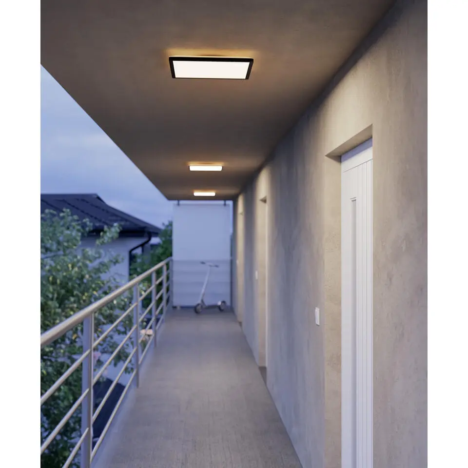 EGLO Minerario Plafonni&egrave;re - LED - Kunststof - Zwart/Wit