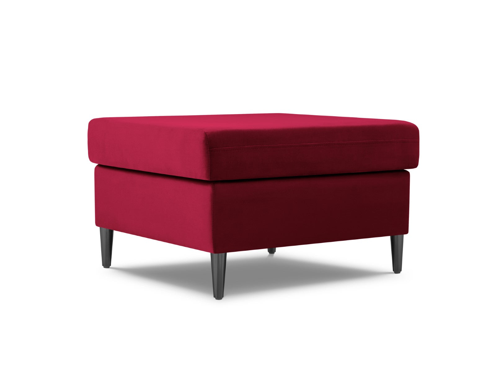 Cosmopolitan Design Poef Kyoto flueel, rood - 70x70x45cm