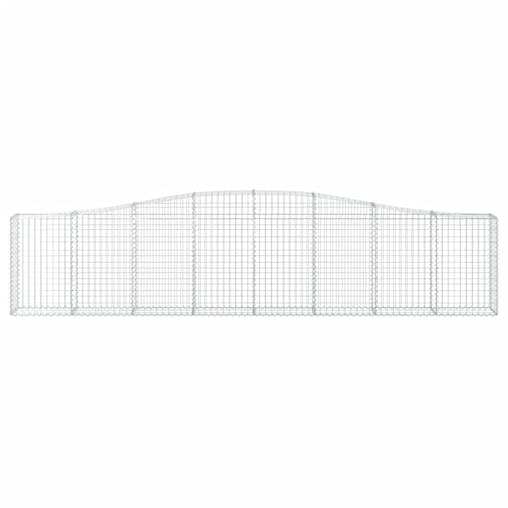 NNEVL Arched Gabion Baskets 3 pcs 400x30x80/100 cm Galvanised Iron