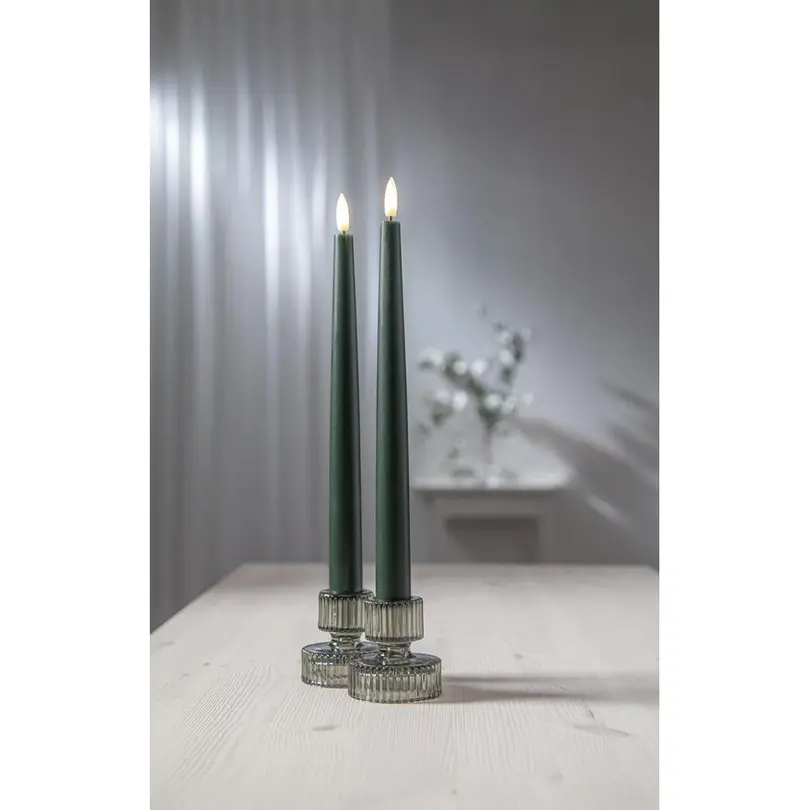 Stabkerze 2er-Set Flamme Slim