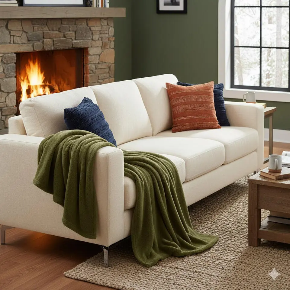 Mica decorations - Fleece deken - groen - 130 x 180 cm