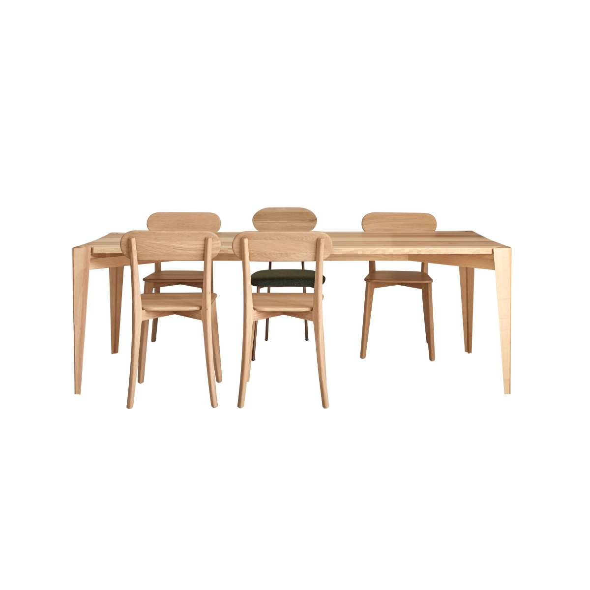 Tikamoon - Paulin - Tafel in massief Frans olijfessen 6 8 personen.
