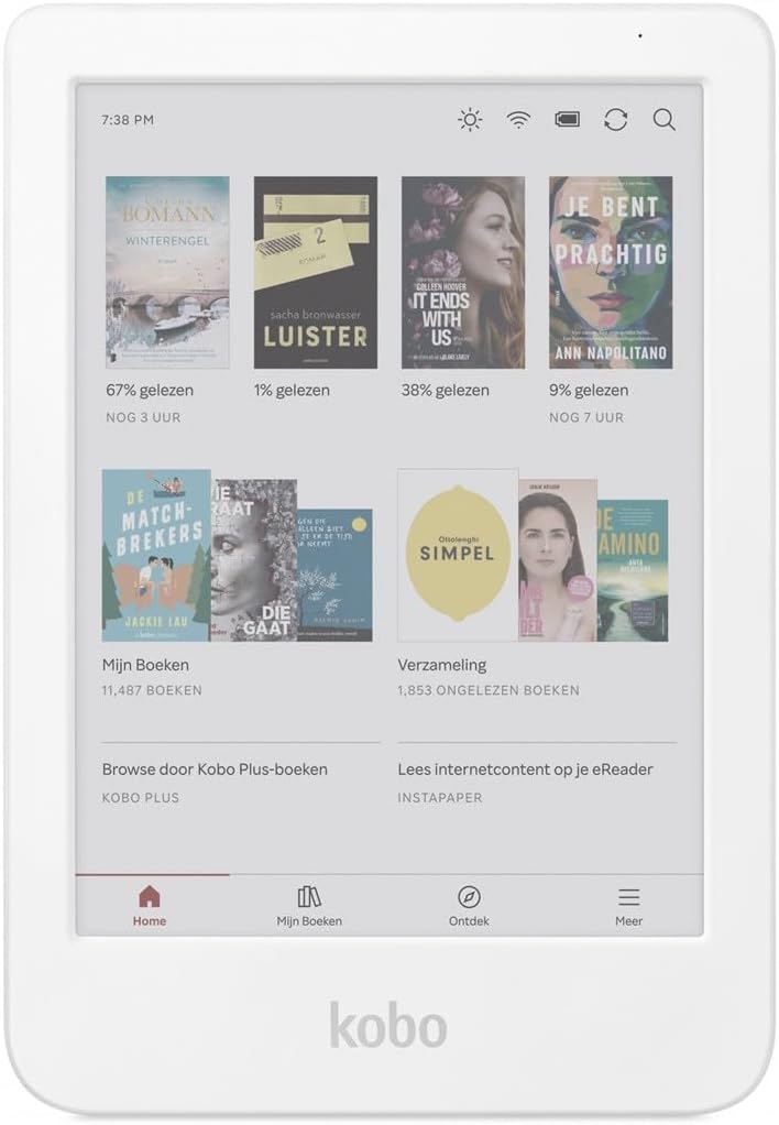 Kobo Clara Colour | Colour eReader | 6 Glare-Free Colour and Ink Kaleido 3 Display | Dark Mode Option | Waterproof | Audiobooks | 16GB of Storage | White