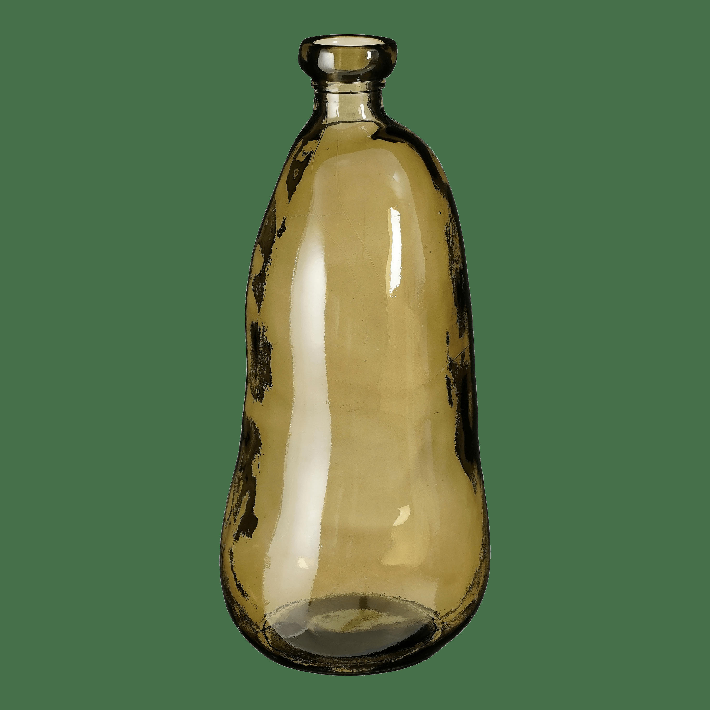 PINTO - Vase bouteille en verre recyclé taupe H51