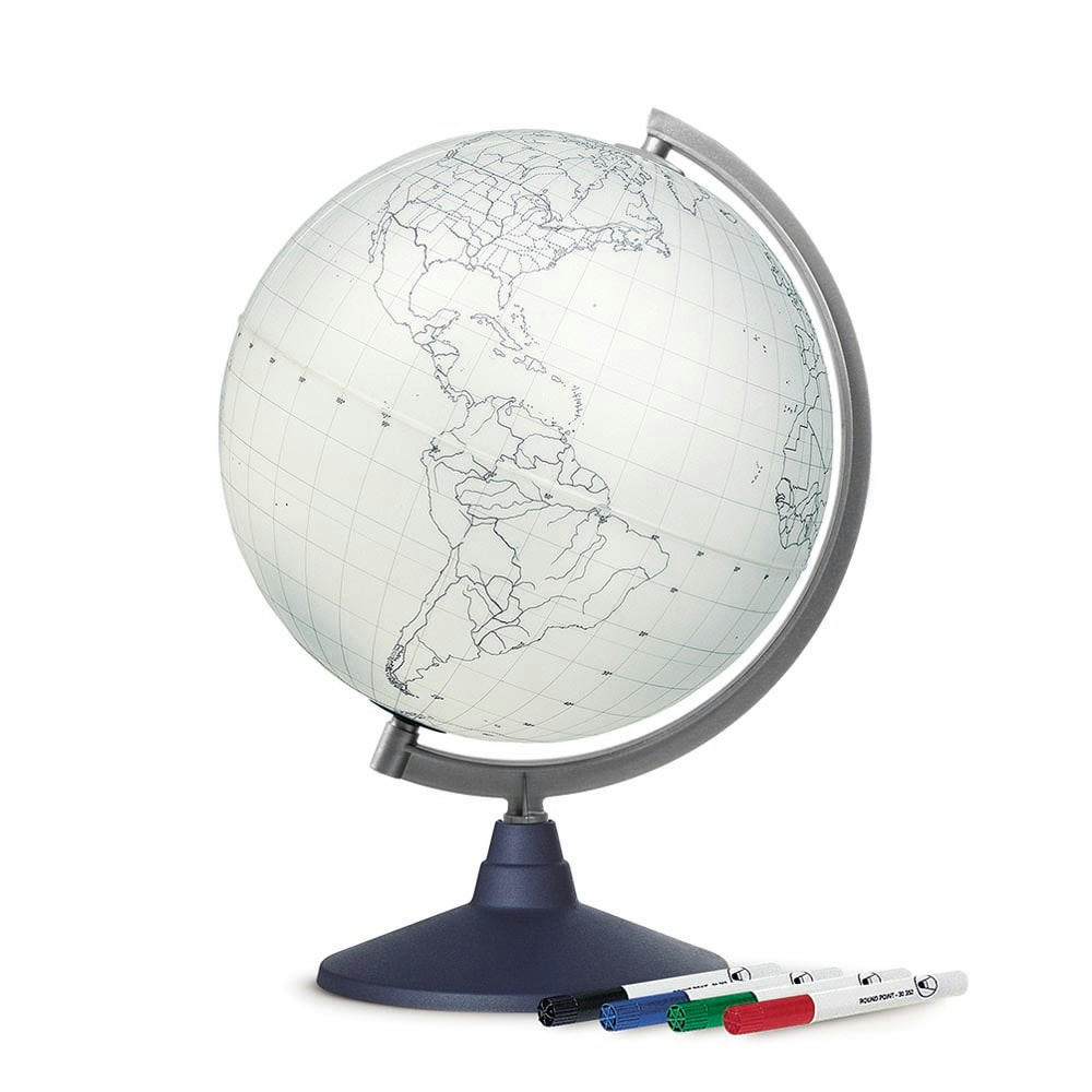BLANK - Globe terrestre 30 cm  cartographie muette