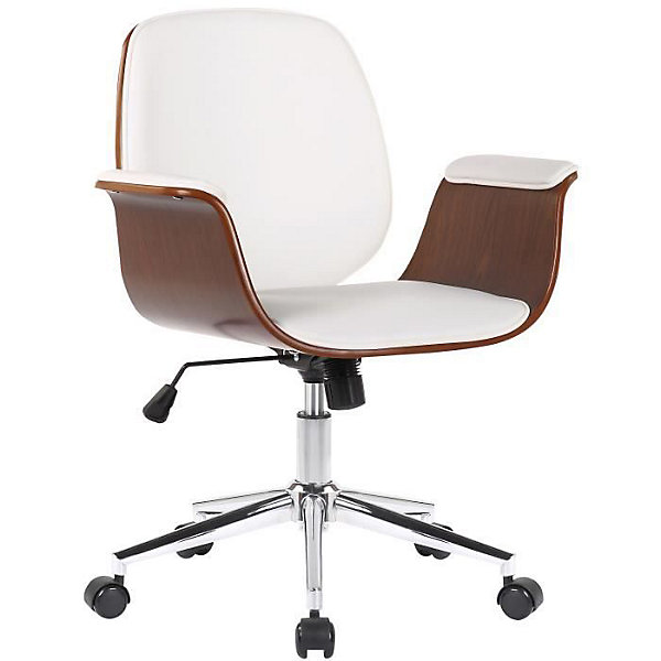Fauteuil de bureau CLP Kemberg similicuir Noyer Marron
