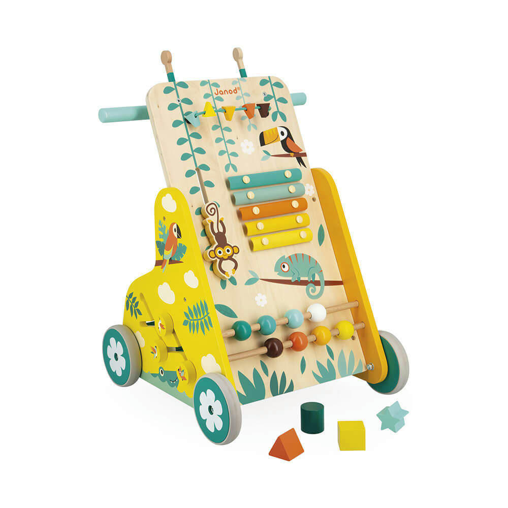 - Chariot de marche multi-activités en bois Tropik