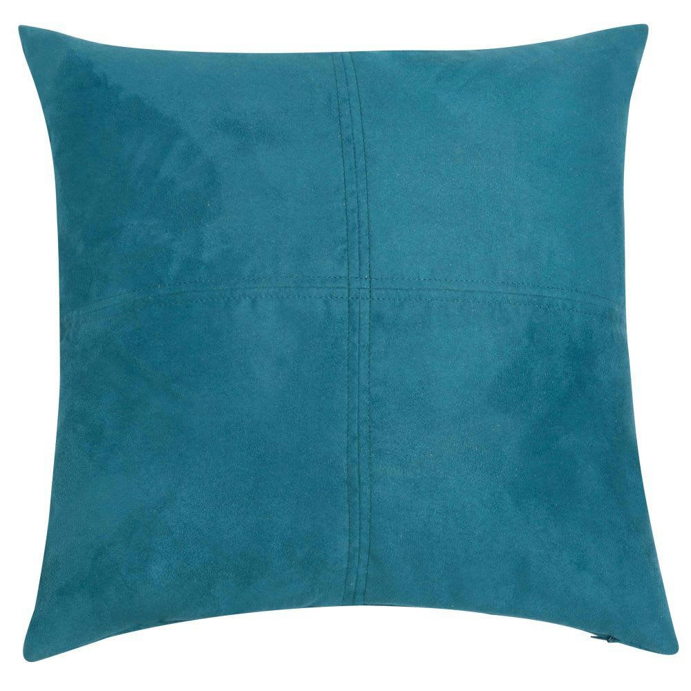 - Coussin en suédine bleu de saxe 40x40