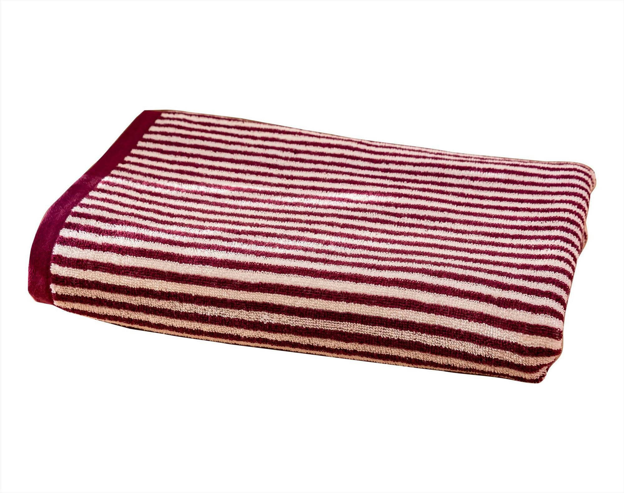 CHARLIE - Serviette de toilette 50x90 violet aubergine en coton 450 g/m²