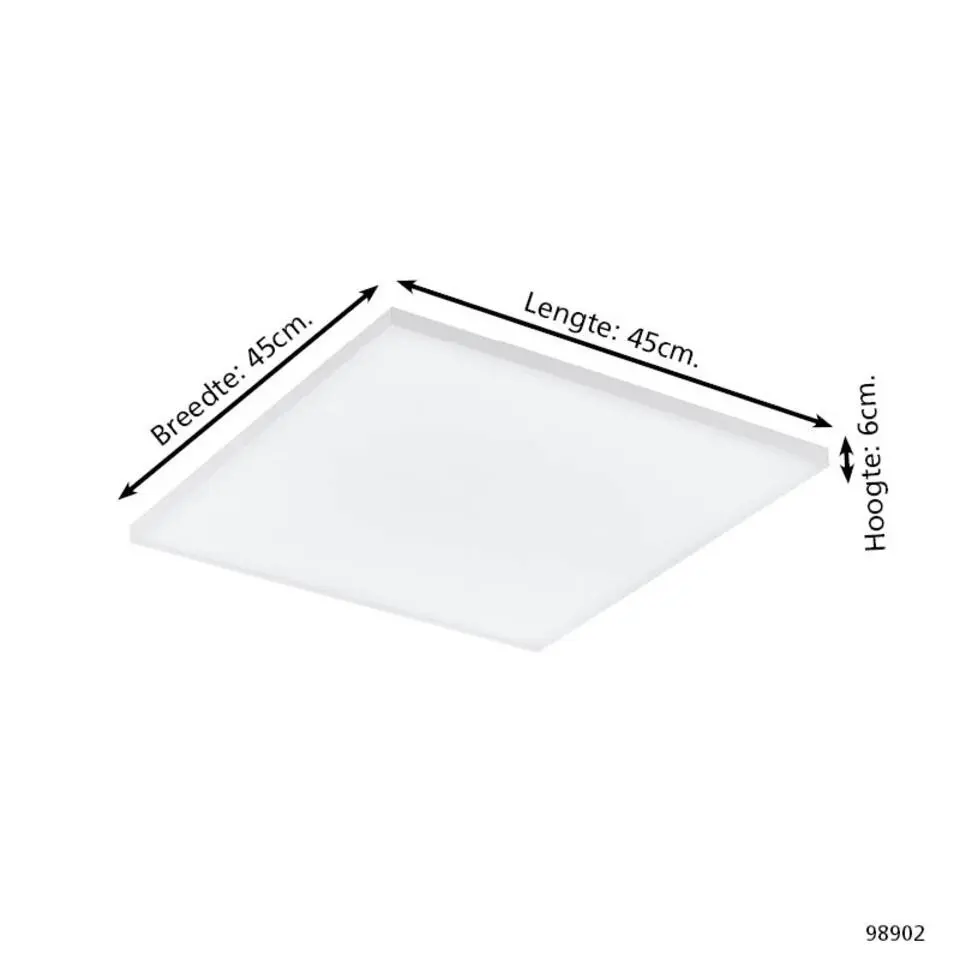 EGLO Turcona Plafonni&egrave;re - LED - 45 cm - Wit