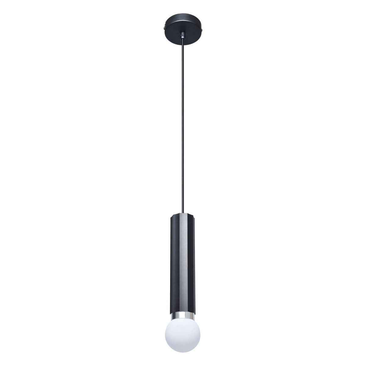 Lampa wisząca czarna MACERA 1xE27x40W wym: 120x9x9 cm Italux