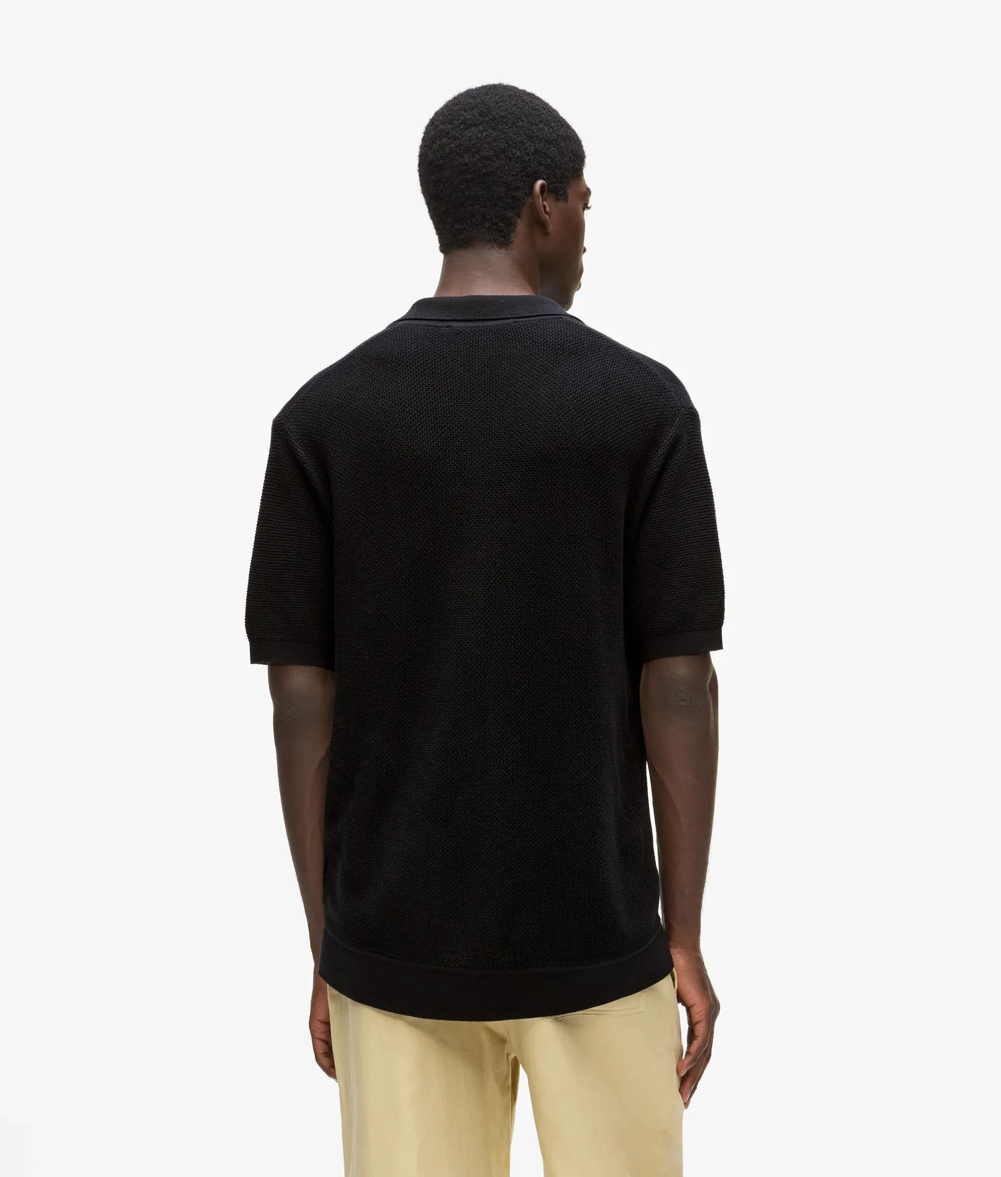 Polo en maille à manches courtes