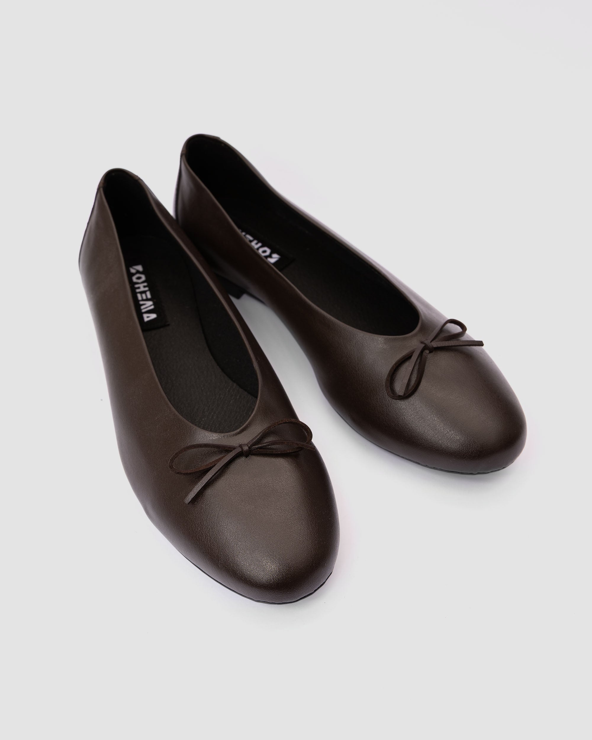 BOHEMA - Mossy Pumps Czekoladowe, ze skóry roślinnej, polska rodzinna marka