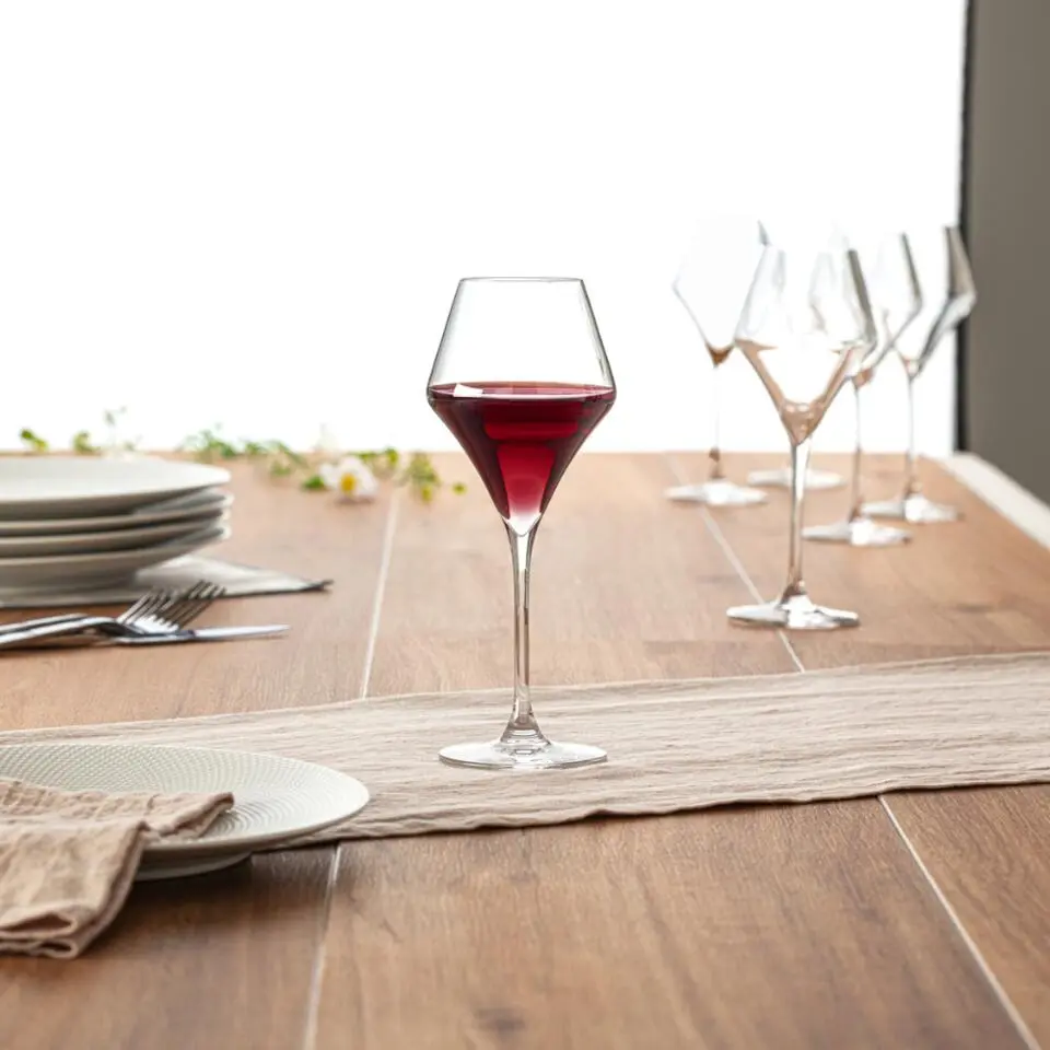 OTIX Wijnglazen Rode Wijn Glazen Wit Wijnglas 370ML Transparant Kristal TOPAZ