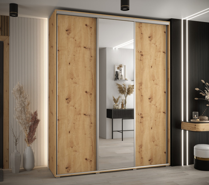 Szafa przesuwna 45 wysoka Davos 3 200 artisan artisan srebr