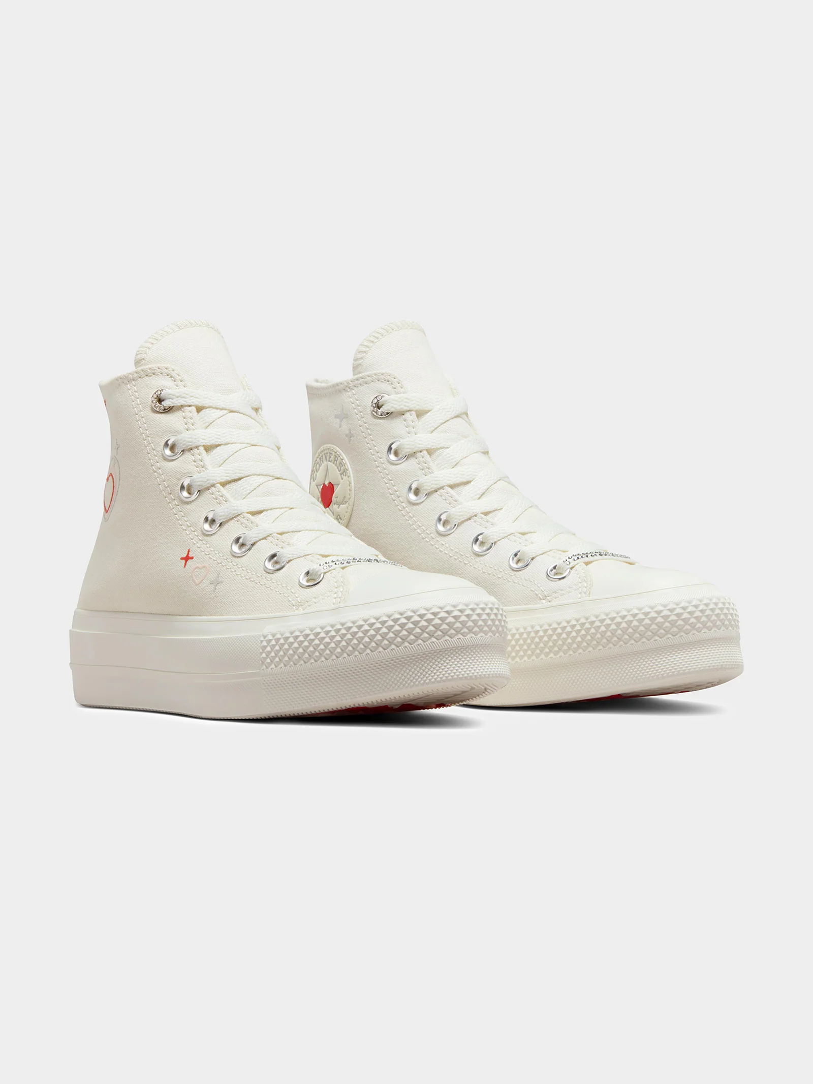 Womens Chuck Taylor All Star Lift Y2K Heart High Top Sneakers