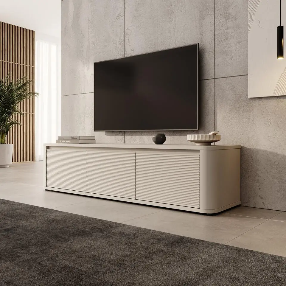 Meubella - Bijou - TV-Meubel - Beige - 168x41x42 cm