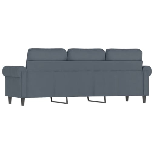 NNEVL 3-Seater Sofa Dark Grey 180 cm Velvet