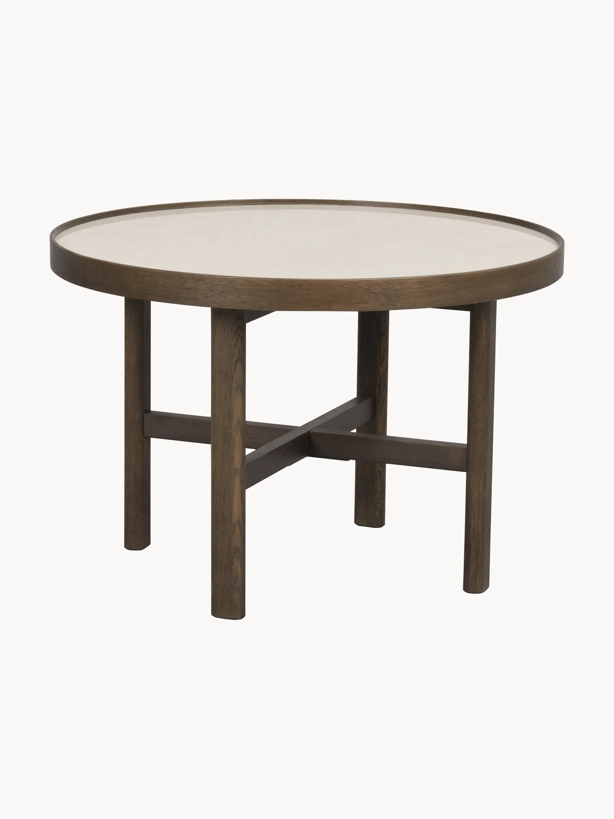 Runder Couchtisch Marsden aus Eichenholz, Ø 60 cm