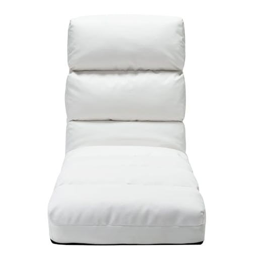 NNEVL Folding Floor Chair White Faux Leather