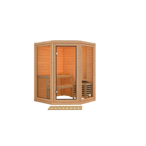 Sauna »Udema«, BxTxH: 158 x 158 x 207 cm, ohne Ofen , für 2 Personen