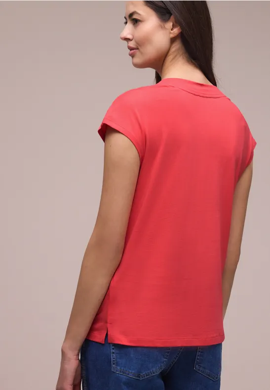 Dropped Shoulder Shirt mit V-Neck