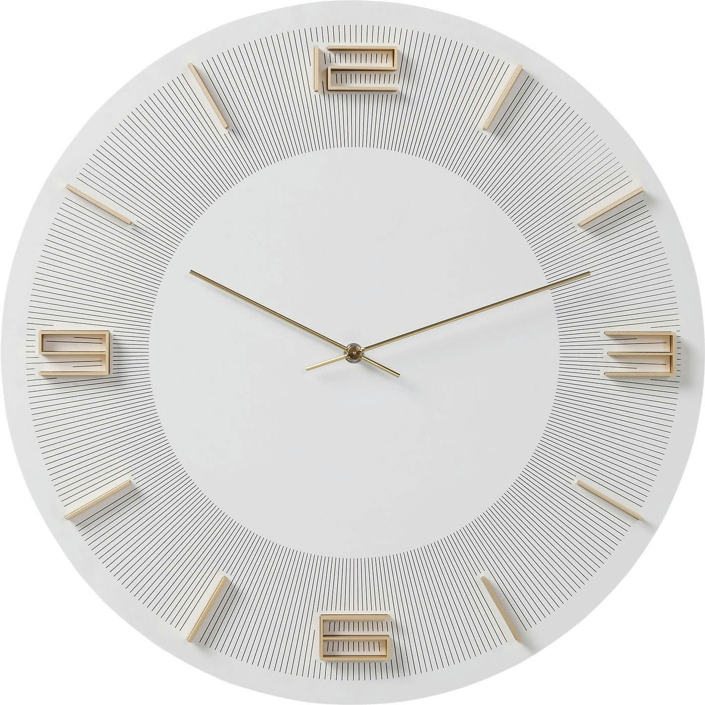 LEONARDO - Horloge blanche et dorée D49