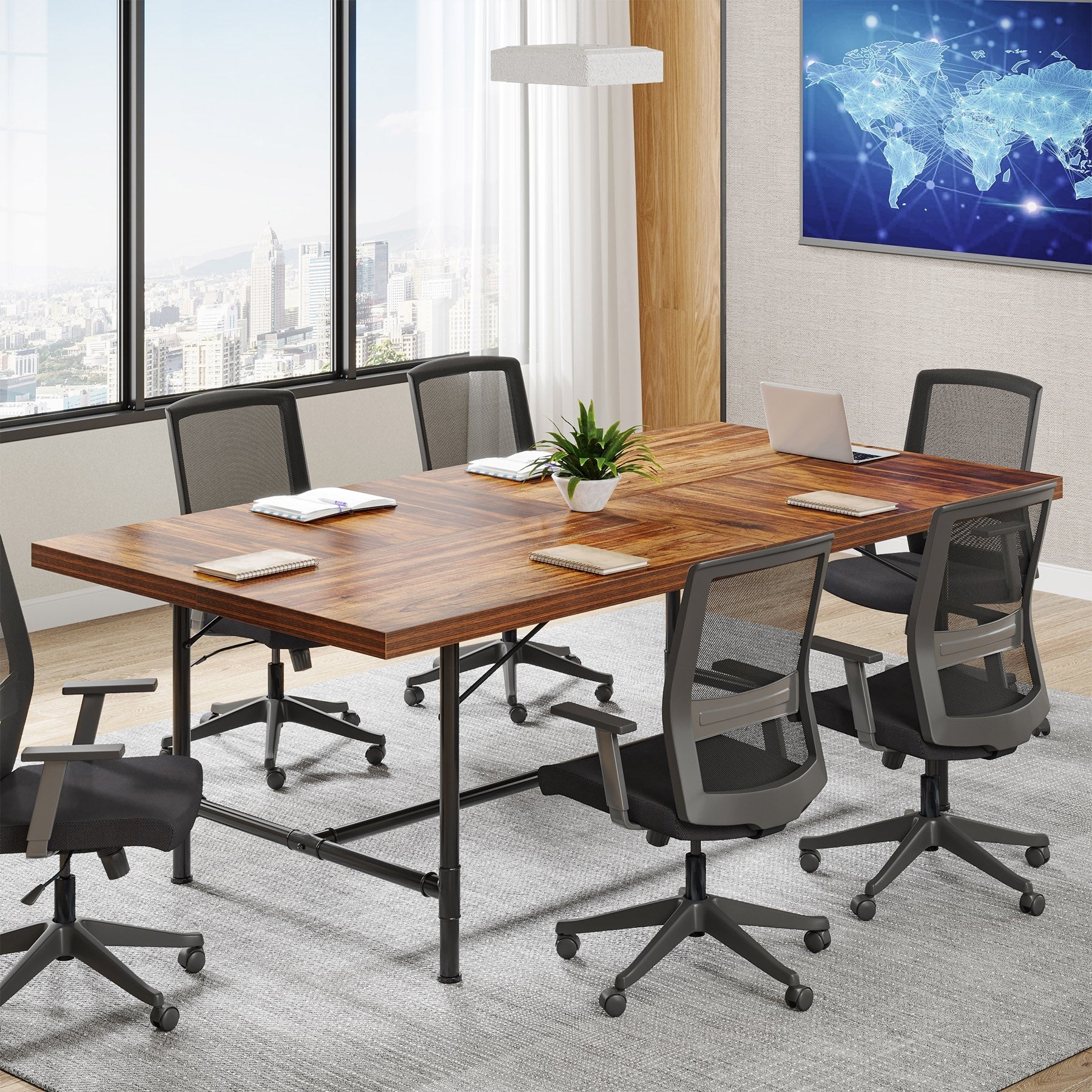 Rectangle Meeting Seminar Table for Conference Room, 70.8 W x 35.4 D
