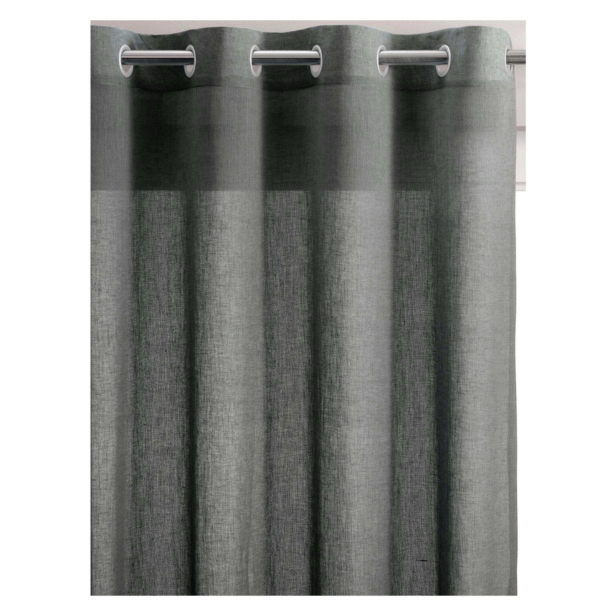 ZEFF - Rideau voile  en coton tonnerre 140 x 280