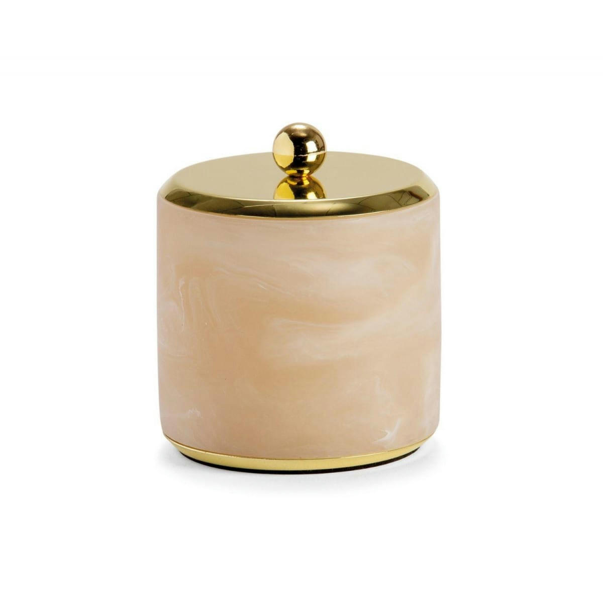 ROSY - Boîte salle de bain effet marbre rose et métal doré