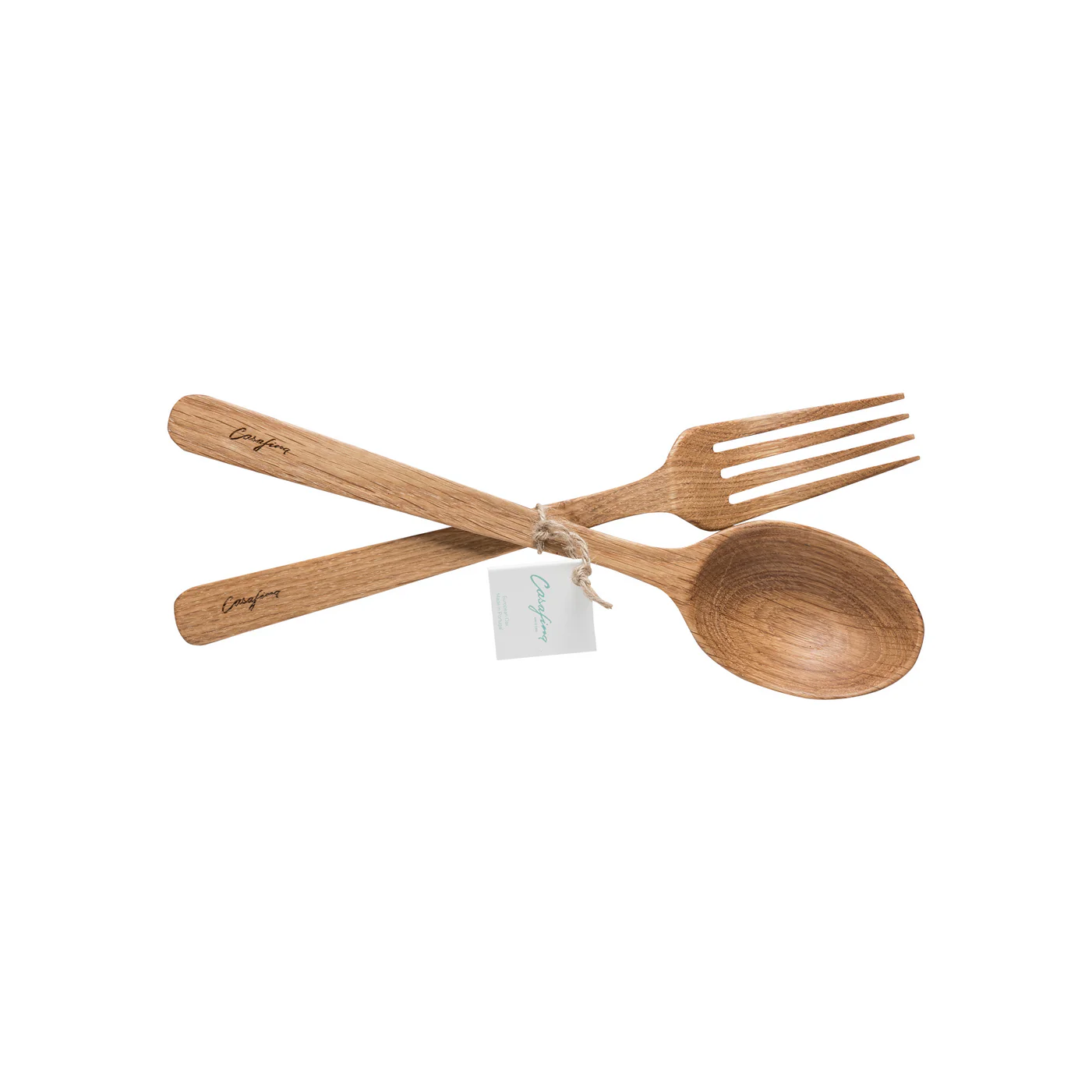 Oak Wood Spoon and Fork Set Oak Wood Kitchen Utensils, Casafina by COSTA NOVA