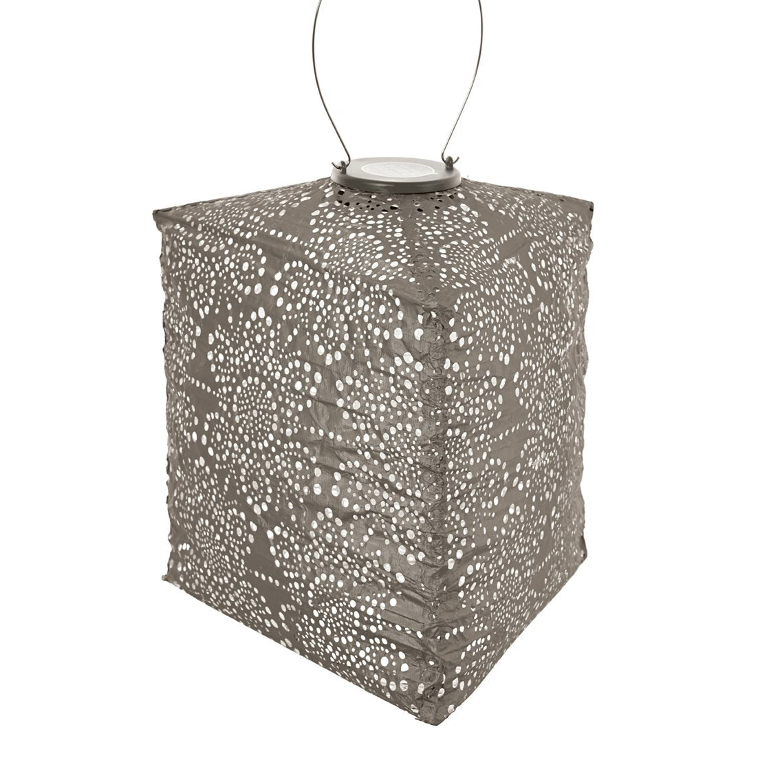 Lumiz solar lampion fiore triangle - 28 cm - taupe