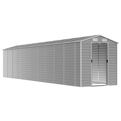 NNEVL Garden Shed Light Grey 191x895x198 cm Galvanised Steel