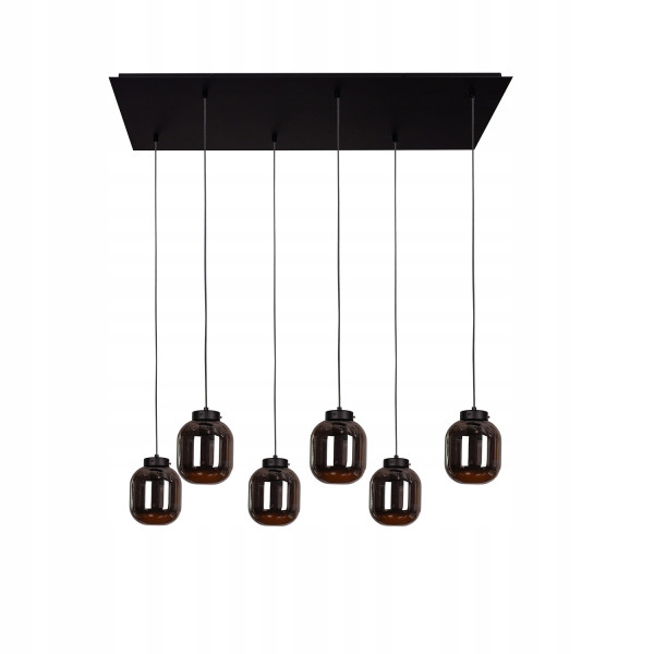 Lampa Sufitowa Wisząca Do Salonu Jadalni 6 Szklanych Kloszy
