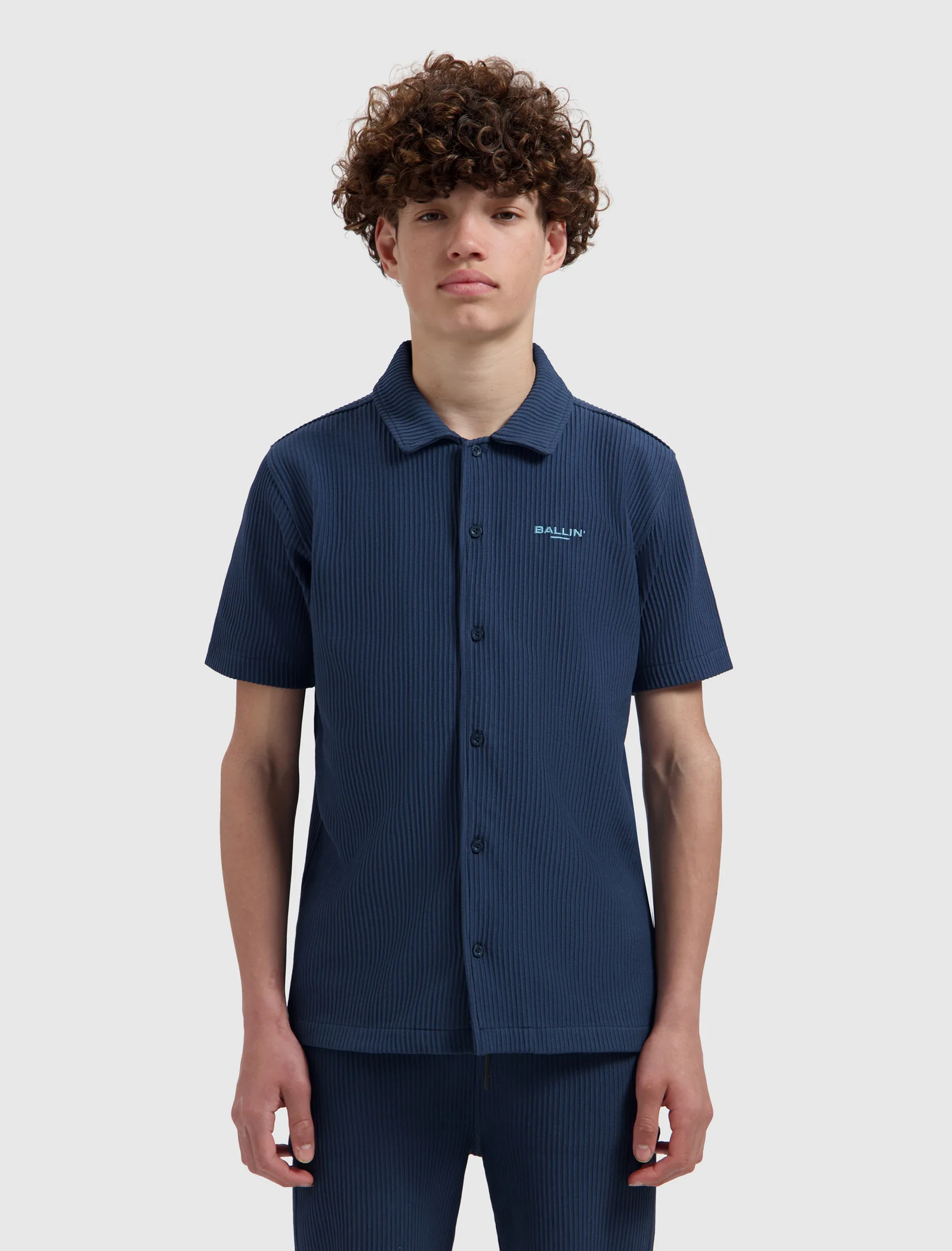 Junior Vertical Stripes Shirt | Navy