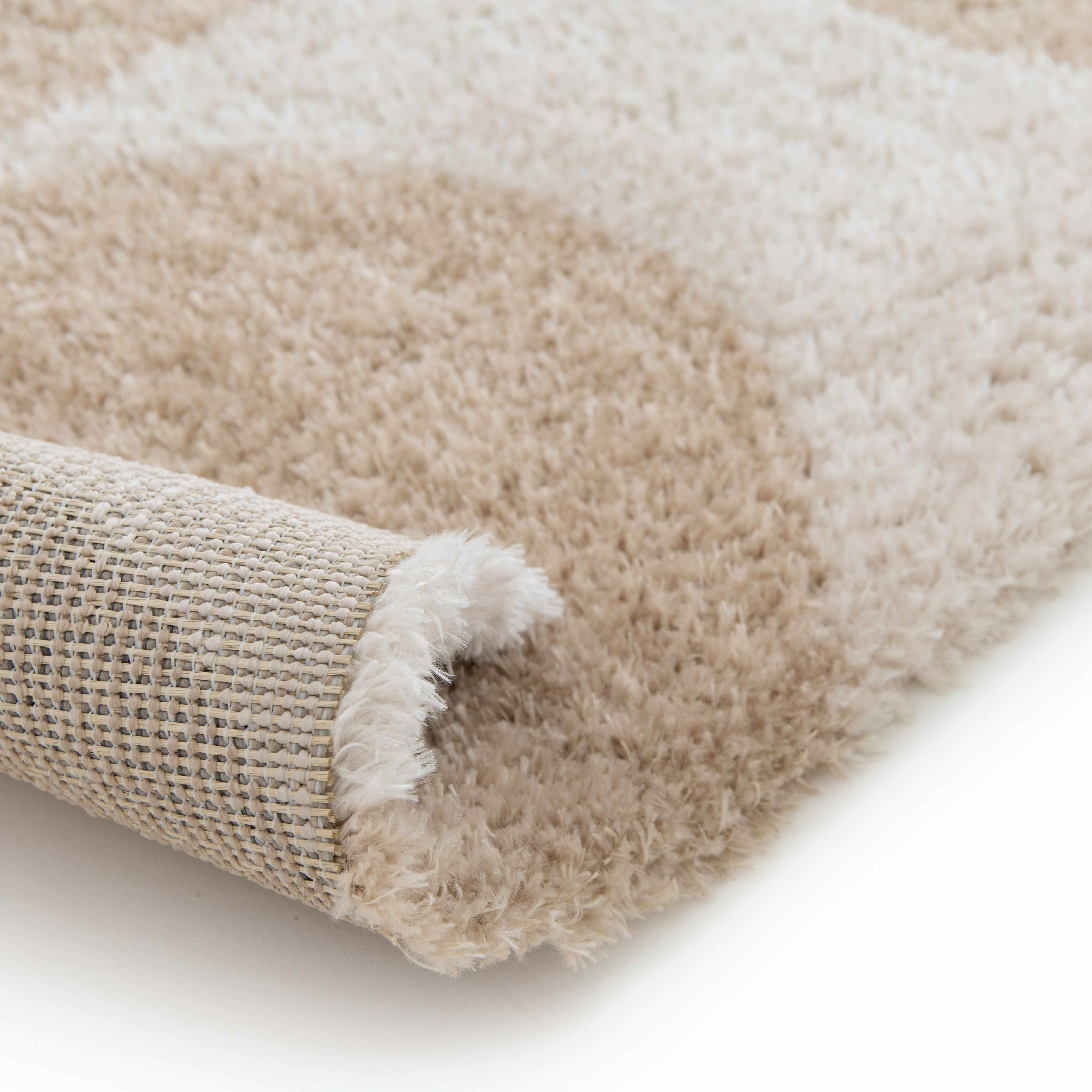 REBORN - Tapis rectangulaire motif seventies écru et beige 160 x 230 cm