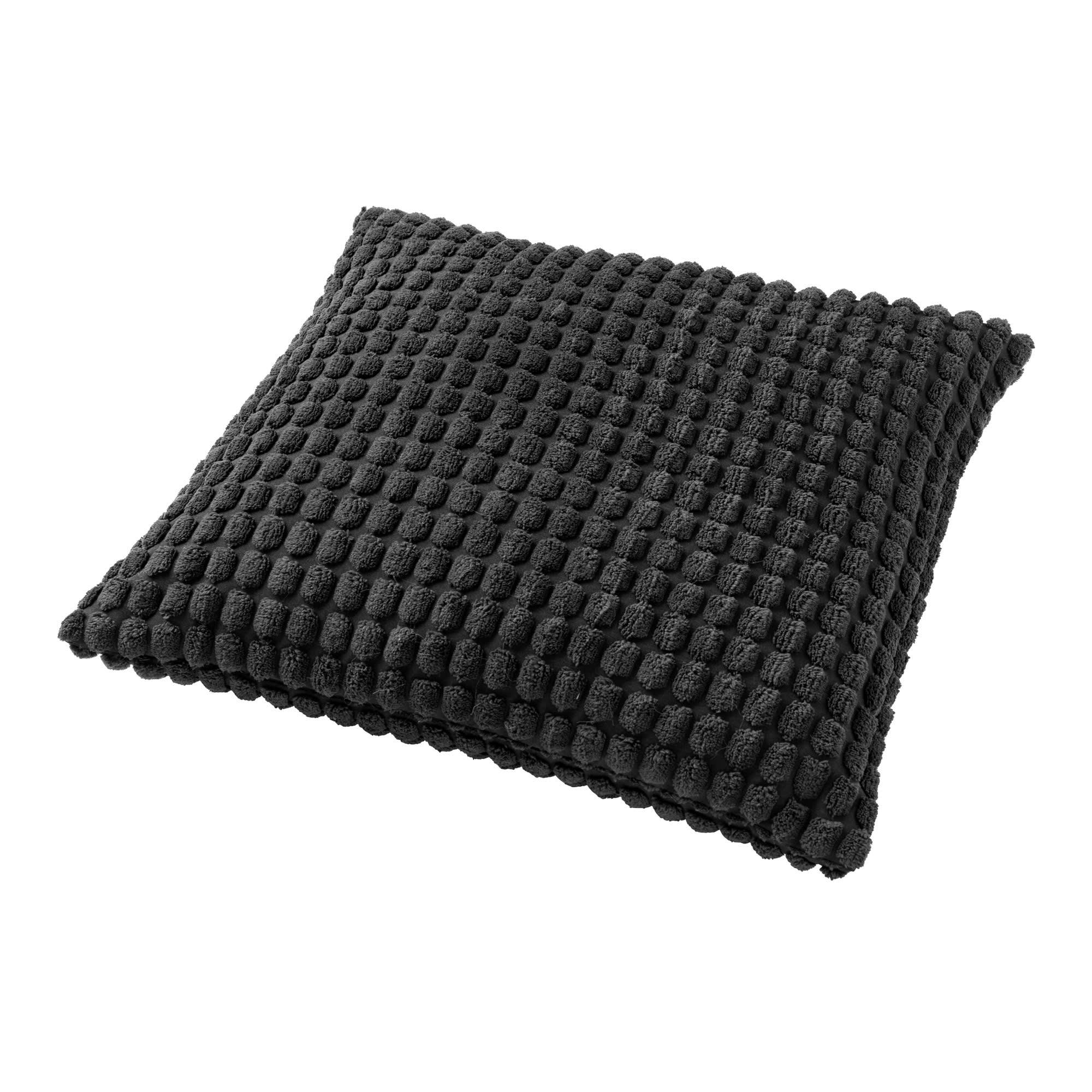 - Housse de coussin noir en velours-45x45 cm uni