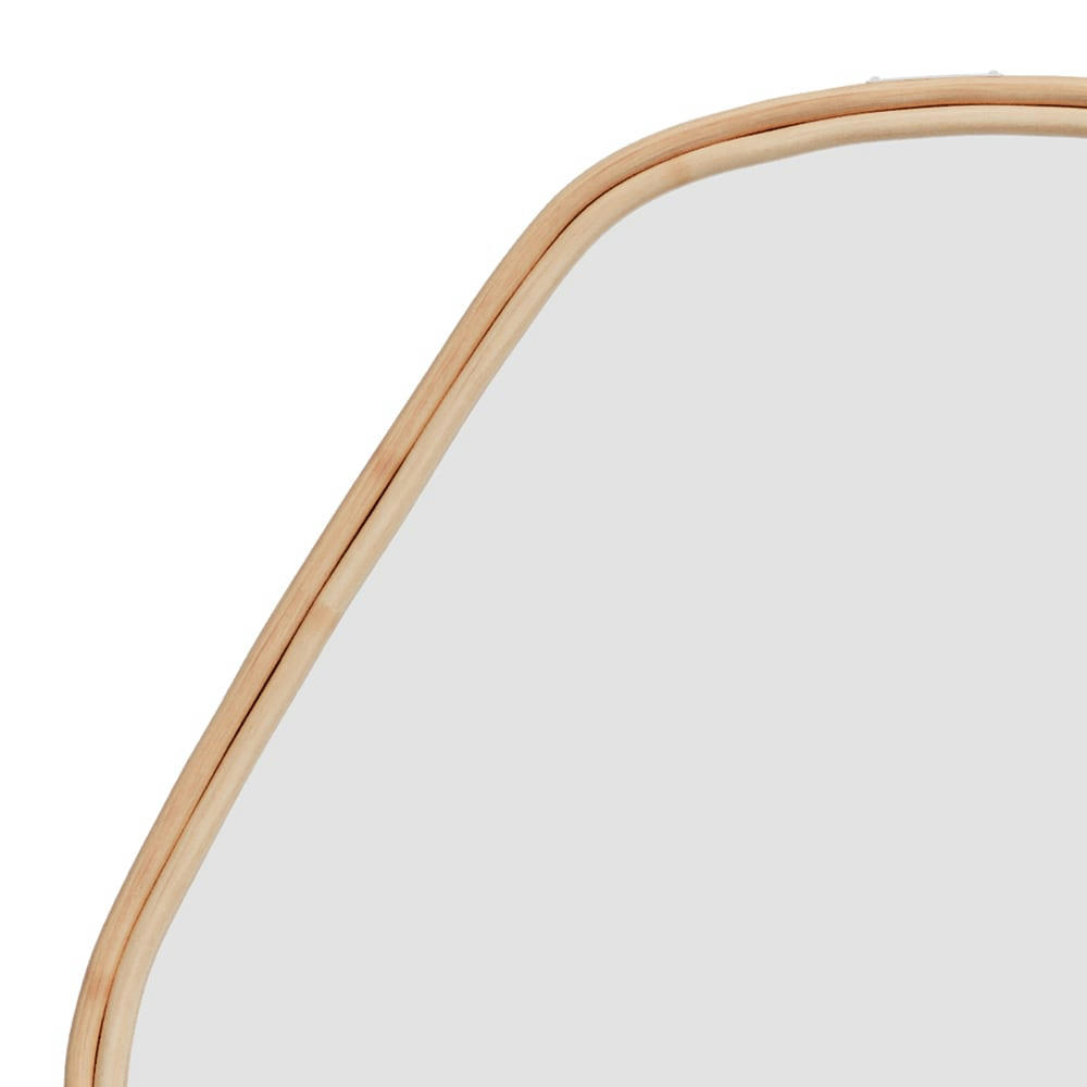 TSERI - Miroir organique en rotin 76,5x53 cm