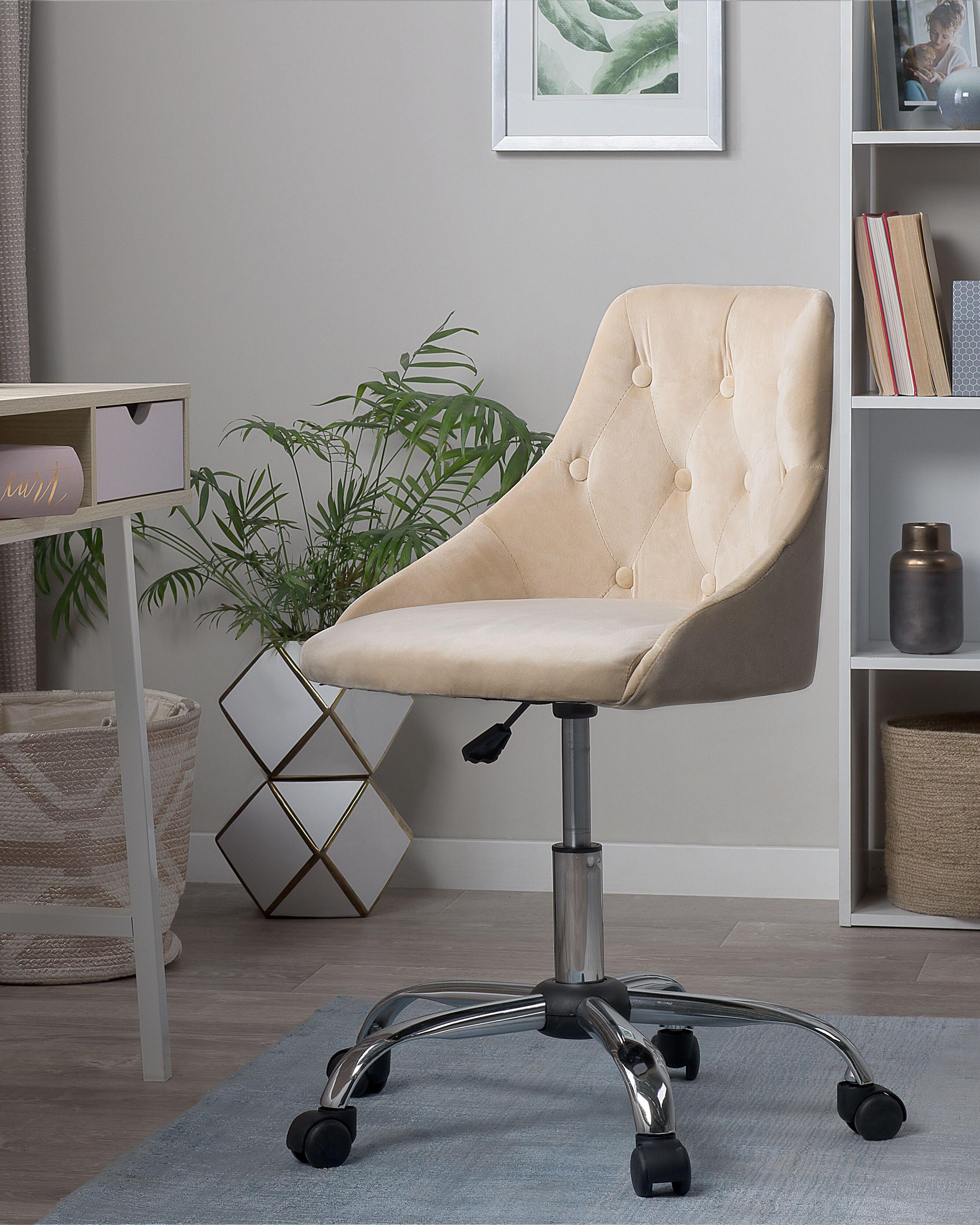 Desk Chair PARRISH Velvet Beige