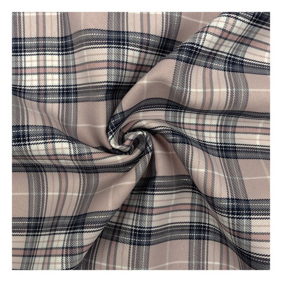 Wine Sparkle Check Polyester Fabric by the Metre