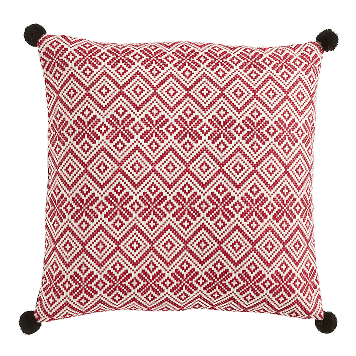 NOËL - Housse de coussin de noël rouge en coton 50x50