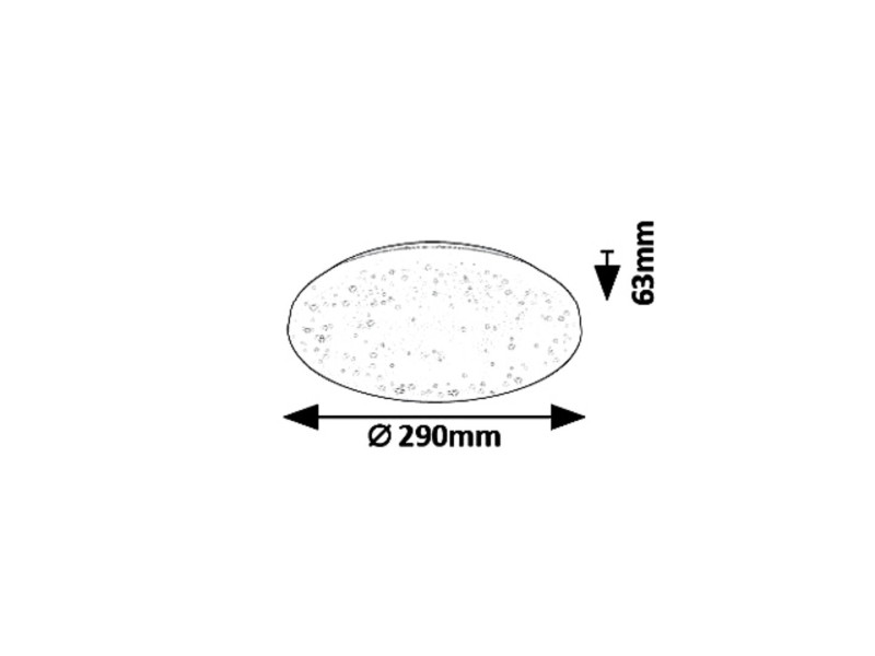Plafon Robokrągły biały LED 1x20W 29cm 1400lm IP20 Neutralna biel Rabalux