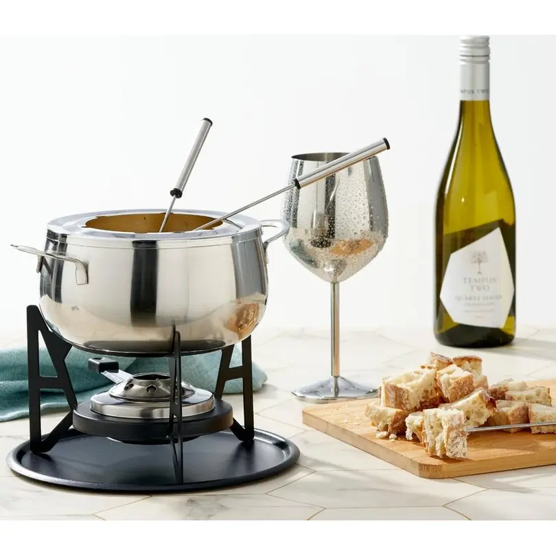 Fondue-Set 11-teilig Oak & Steel