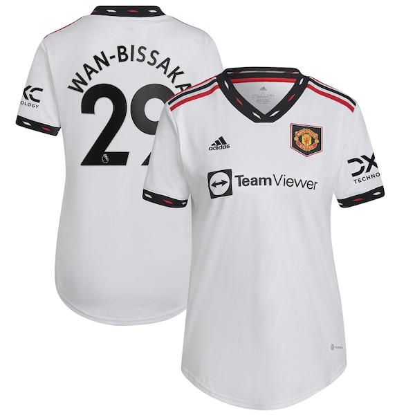 Aaron Wan-Bissaka Manchester United adidas Women's 2022/23 Away Replica Player Jersey - White