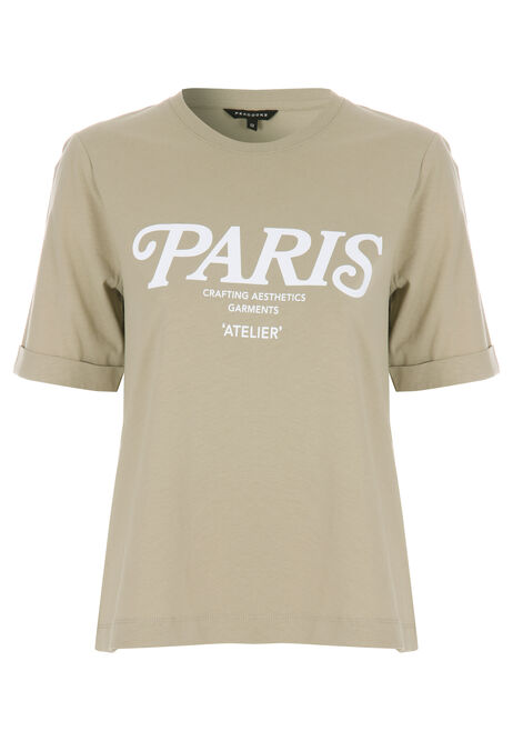 Womens Sage Paris Cotton T-Shirt