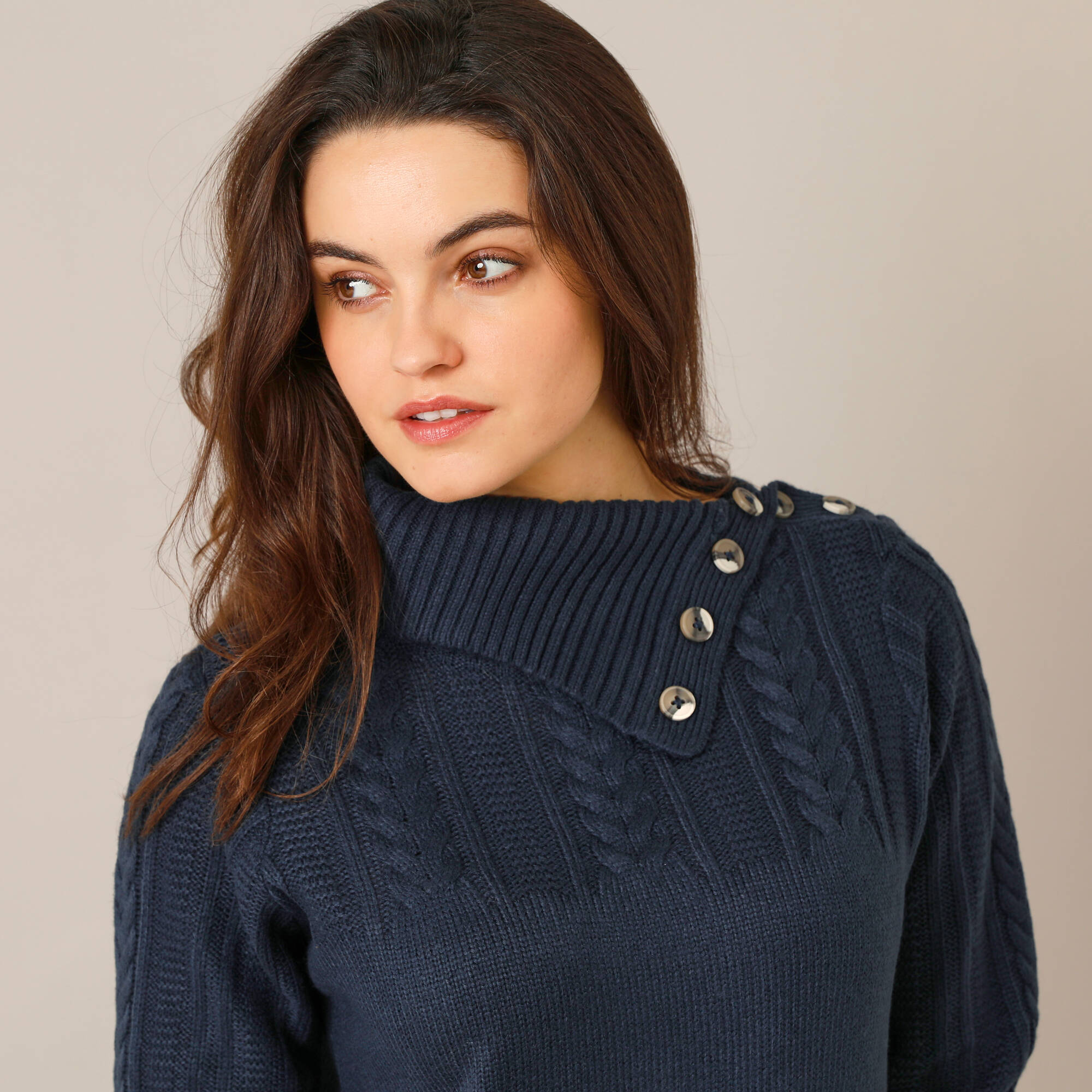 Robe pull maille torsadée