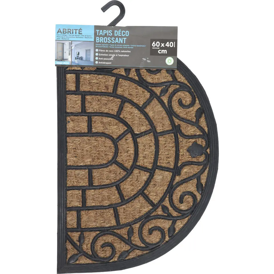 Luance Cozy Step Deurmat - anti slip - half maan - 60 x 40 cm