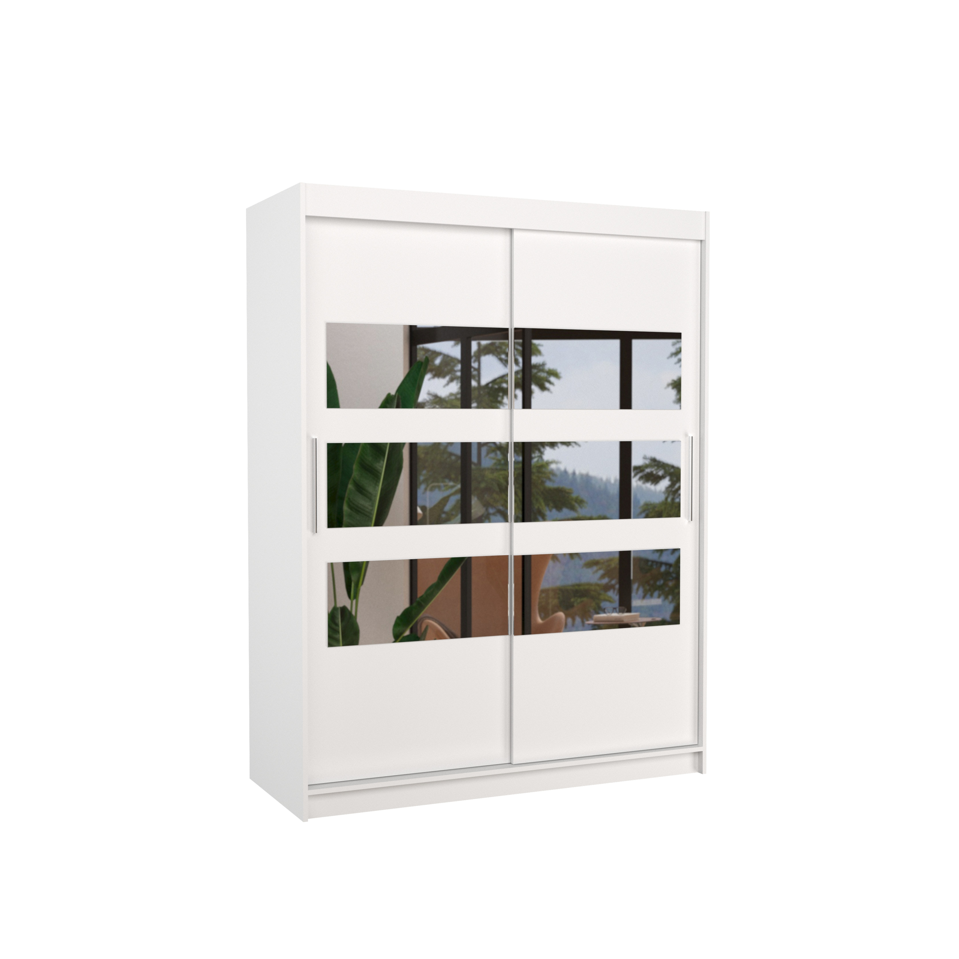 Szafa przesuwna z lustrem FLORENTO 150 White